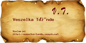 Veszelka Tünde névjegykártya
